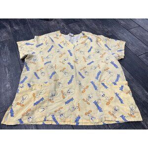 GENTLY USED TWEETY BIRD SCRUB TOP- 2XL